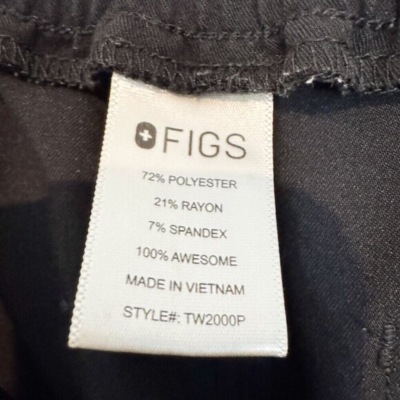 Figs Petite Yola Straight Leg Skinny Fit Medical Scrub Cargo Pants Black Large - Picture 8 of 12